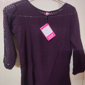 Synthetic Net Top With Tag Brand New