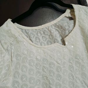 White Chikan Kurta