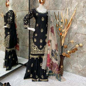 Black Sharara Outfit For This Festive Season