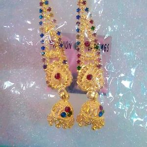 Kanchain Earing For Woman Girls Brass Hoop