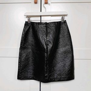 H&M Faux Leather Skirt