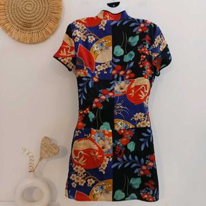 Zara Satin Cheongsam Dress