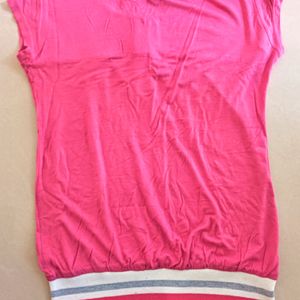 Casual T-shirt Pink Top