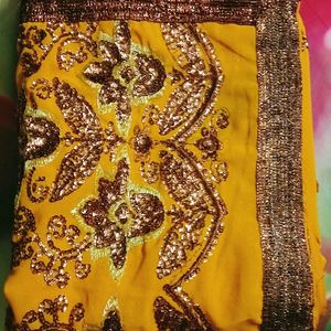 Full Body Sequence And Dimond Work Fancy Saree