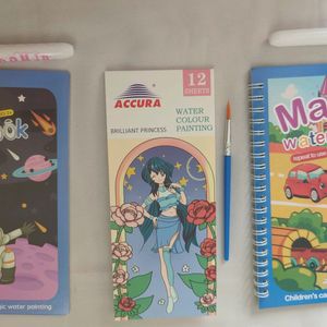 Reusable Magic  & Water Colour Book 3 Pcs