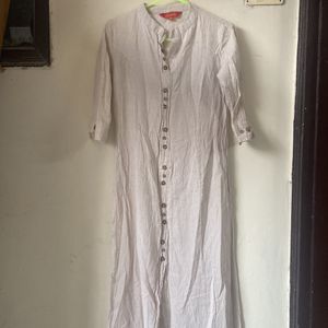 Off White Shirt Styled Kurta