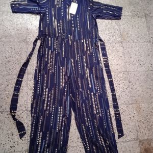 Rayon Foil Jumpsuit