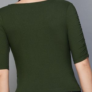 Olive Green Korean Top(32)