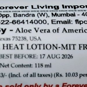 Aloe Heat Lotion