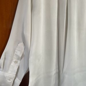 H&M Satin Silk White Shirt