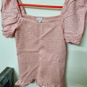 Light Pink Stretchable Top