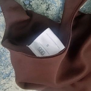 SSS Brown Fitted Corset Top