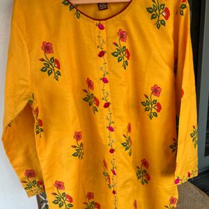 Kurta With Pant Set For Women(Embroidery)