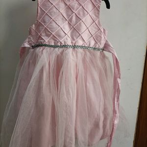 CUTE BABY PINK COLOUR FROCK