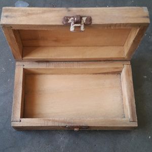 Rectangle Shape Unfinished Wood Box for DIY Art