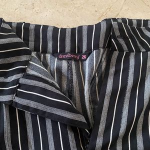 Black / White Stripes Trousers