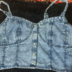 Skirt With Denim Top For Sale