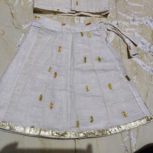 White Lahenga Choli For Girl