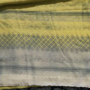 Women Yellow Printed Saree