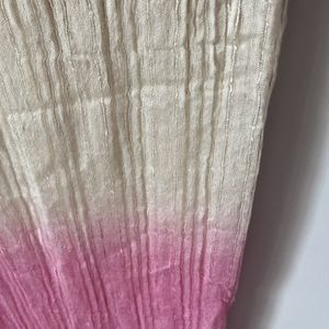 White Pink Ombre Stole