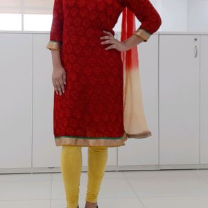 Gota Patti Straight Kurti