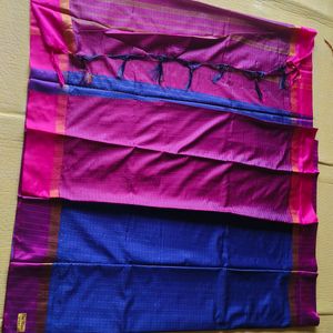 Blue and Magenta Silk Saree – Perfect for Occasion