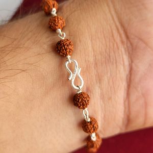 Silver Rudraksh Trendy Rakhi / Bracelet