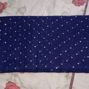 New Blue Saree With Blouse Piece