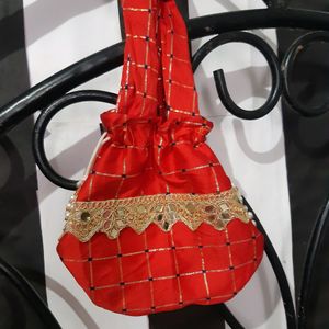 Red Potli Bag