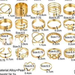 11 Golden Stack Rings