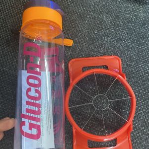 Combo Of Glucon D Sipper Bottle And Apple Cutter