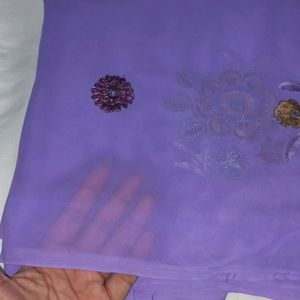 New Lavender Patches Saree