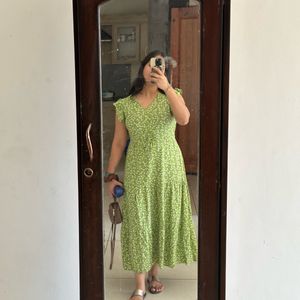 Max Green Floral Dress