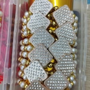 Diamond Studded Bhabhi Rakhi Bracelet 12 Pcs