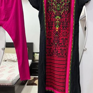 New Magenta Kurta With Leggings