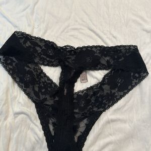 Sexy Black Thong Size S