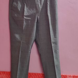 Grey Semi Formal Cotton Pants