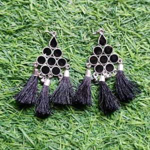 Black Oxidised Earrings