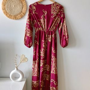 Shein Baroque Pattern Maxi Dress