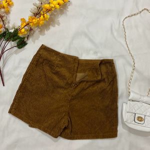 Classy Corduroy Brown Skort