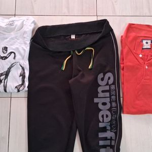 2 T Shirts With 1 Jogging Pant For Men