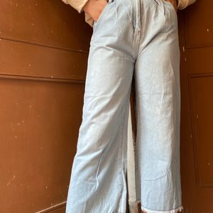 ON SALE Light Blue Wide Leg Jeans