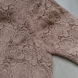 Peach Colored Lace Top Dress