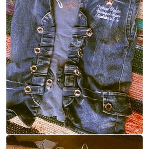 Party Wear Denim Jacket Unused Tottaly New