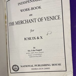 Class9- 10 Icse Merchant Of Venice Workbook