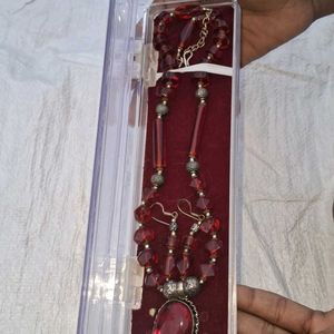 Red crystal jewelry jaadi