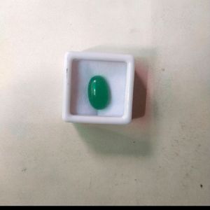 NATURAL GREEN ONYX HAQIQ 5.95 CTS. Loose Gemstone