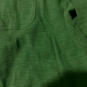 Women Short Cut Dress And Green Top