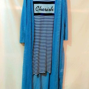 Blue Shrug With Top Dress💙