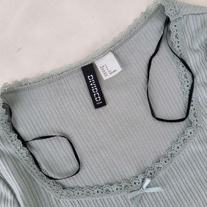 H&M Lace Detailed Crop Top/ Small